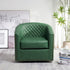 Logan Faux Leather Tufted Swivel Club Chair - Modern Swivel Chair | Swivel Accent Chairs | Kinwell Furniture | Swivel Armchairs